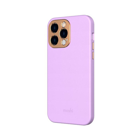 Moshi Napa Slim MagSafe - Skórzane etui iPhone 14 Pro Max (Lavender Purple)