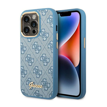 Guess 4G fém fényképezőgép tok - iPhone 14 Pro Max tok (kék)