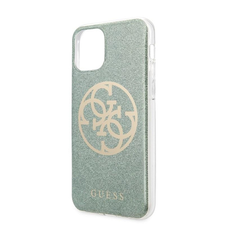 Guess Circle Glitter 4G - pouzdro pro iPhone 11 Pro (khaki)