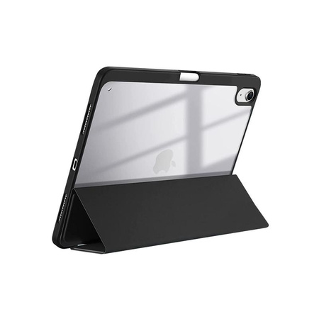 Crong PrimeFolio - iPad 10.9" (2022) case with stand and Apple Pencil storage (black/transparent)