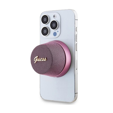 Guess Magnetic Script Metal Logo - Bluetooth Speaker V5.3 (pink)