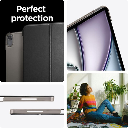 Spigen Smart Fold - Etui pour iPad Air 13" M3 (2025) / M2 (2024) (Noir)