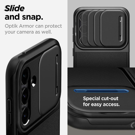 Spigen Optik Armor - Gehäuse für Samsung Galaxy S23 FE (Schwarz)