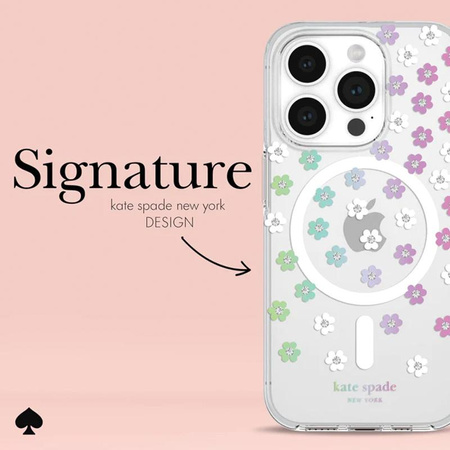 Kate Spade New York Ochranné pouzdro MagSafe - iPhone 15 Pro (Scattered Flowers)