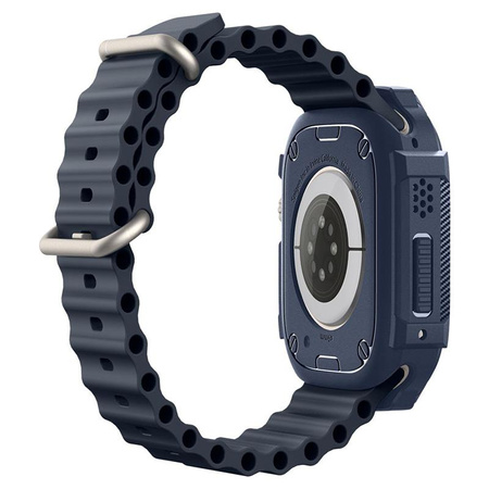 Spigen Rugged Armor - Étui pour Apple Watch Ultra 1/2 49 mm (Bleu marine)