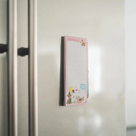 Moomins - Quaderno magnetico / lista della spesa per il frigorifero + matita (10 x 21 cm)