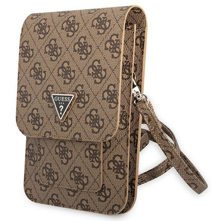 Guess Wallet 4G Triangle Logo Phone Bag - Smartphone and Accessory Bag (Brown)