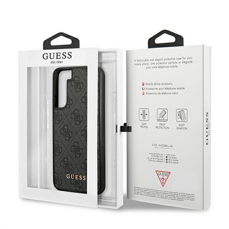 Guess 4G Metal Gold Logo - Samsung Galaxy S22 Case (grey)