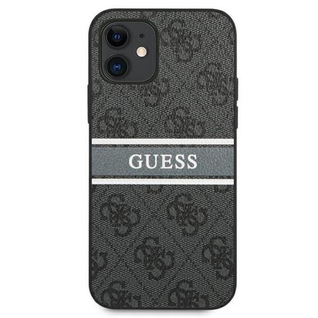 Guess 4G Printed Stripe - iPhone 12 mini Tasche (grau)