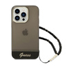 Guess Translucent Pearl Strap - iPhone 14 Pro Case (black)