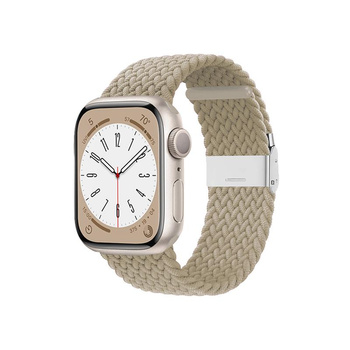 Crong Wave Band - Pletený řemínek pro Apple Watch 38/40/41/42 mm (kamenná béžová)