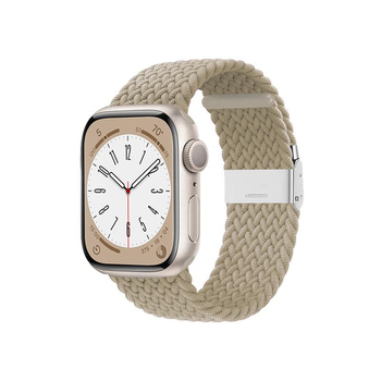 Crong Wave Band - Geflochtenes Armband für Apple Watch 38/40/41 mm (steinbeige)