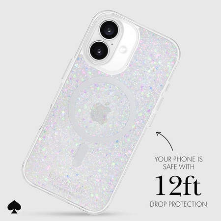 Kate Spade New York Protective MagSafe - Hülle für iPhone 16 (Chunky Glitter)