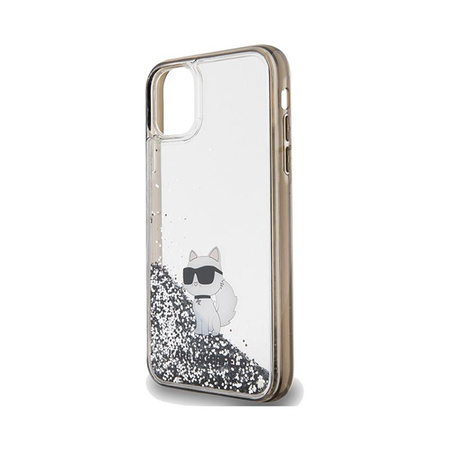 Karl Lagerfeld Liquid Glitter Choupette - Etui iPhone 11 (przezroczysty)