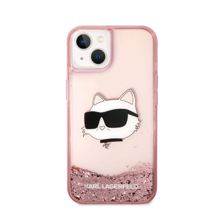 Karl Lagerfeld Liquid Glitter NFT Choupette Head - iPhone 14 Plus Case (pink)