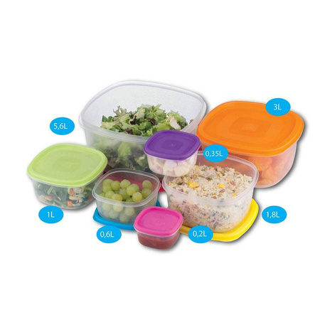 Set of 7 food storage containers