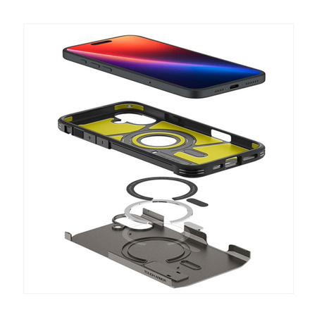 Spigen Tough Armor Mag MagSafe - Case for iPhone 16 (Gunmetal)