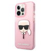 Karl Lagerfeld Karl’s Head Glitter - Etui iPhone 13 Pro (różowy)