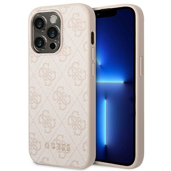 Guess 4G Metal Gold Logo - iPhone 14 Pro Case (pink)