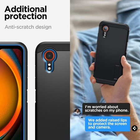 Spigen Tough Armor - Étui pour Samsung Galaxy XCover 7 Pro (Noir)