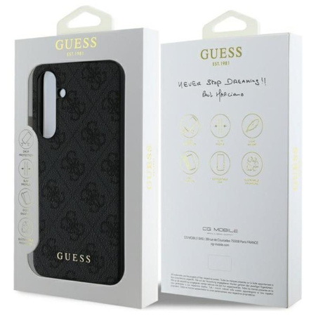 Guess 4G Charms Collection - Étui Samsung Galaxy S24 FE (gris)