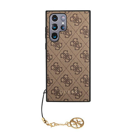 Guess 4G Charms Collection - Etui Samsung Galaxy S23 Ultra (brązowy)