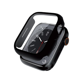 Crong Hybrid Watch Case - Gehäuse mit Glas für Apple Watch 44mm (Schwarz)
