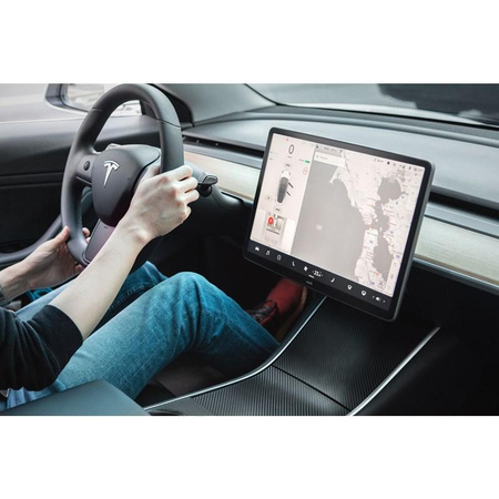Moshi iVisor AG - Matowa folia ochronna na ekran konsoli centralnej Tesla Model 3/Y (Black/Clear Matte)