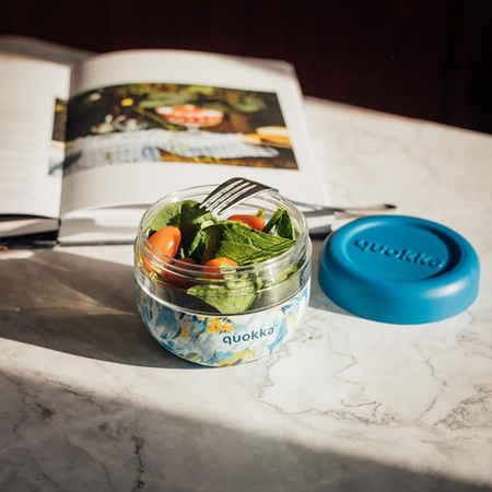 Quokka Bubble Food Jar - Élelmiszer tároló / uzsonnás doboz 500 ml (Kék bazsarózsa)