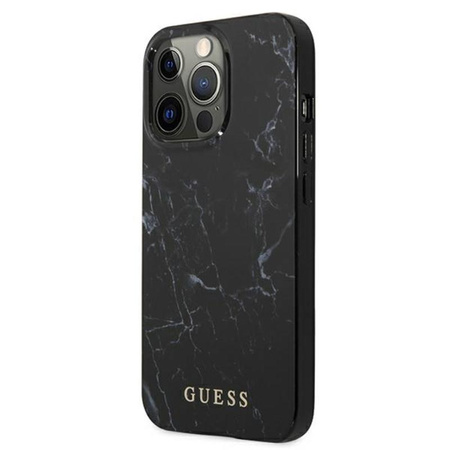 Guess Marble - pouzdro pro iPhone 13 Pro (černé)