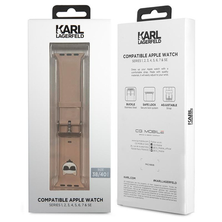 Karl Lagerfeld Silikon Choupette Head - Armband für Apple Watch 38/40/41 mm (rosa)