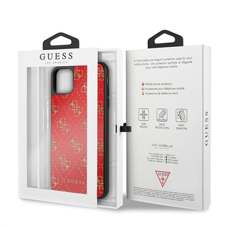 Guess 4G Double Layer Glitter Case - iPhone 11 Pro Max Case (Red)