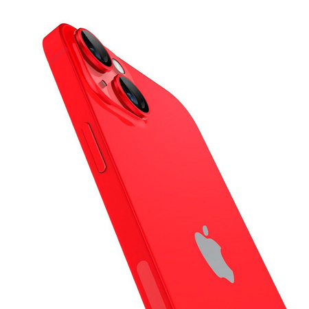 Spigen Optik.TR Camera Lens Protector - Ochranné sklo objektivu pro Apple iPhone 14 / iPhone 14 Plus (2 ks) (červená)