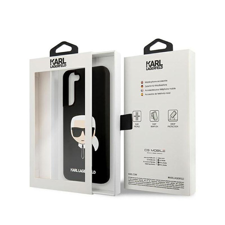 Karl Lagerfeld Silikon Ikonik Karl`s Head - Samsung Galaxy S22+ Tasche (schwarz)