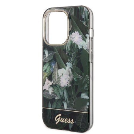 Pouzdro Guess Jungle - iPhone 14 Pro Case (zelené)