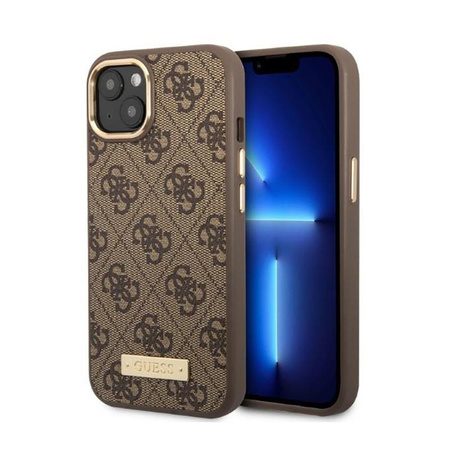 Guess 4G Logo Plate MagSafe - iPhone 13 Case (marron)
