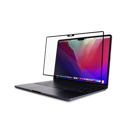 Moshi iVisor AG - Matte Bildschirmschutzfolie für MacBook Air 13.6" M2 (2022) (Schwarz/Klar/Matt)