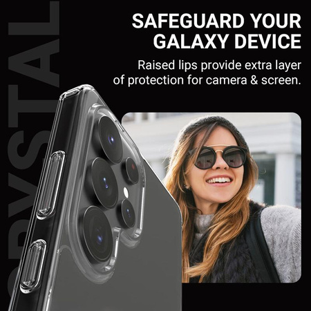 Crong Crystal Shield Magnetic - Samsung Galaxy S25+ MagSafe tok (átlátszó)