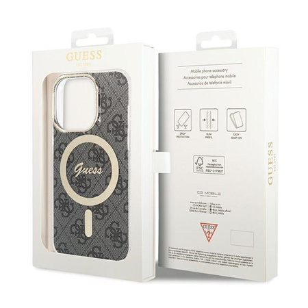 Pouzdro Guess 4G MagSafe - iPhone 15 Pro (černé)