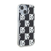 DKNY IML Checkered Mono Pattern - Coque pour iPhone 15 Plus / 14 Plus (noir)