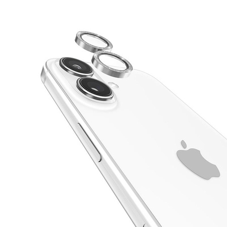 Case-Mate Aluminum Ring Lens Protector - Verre de protection pour l'objectif de l'appareil photo de l'iPhone 16 / iPhone 16 Plus (Twinkle)