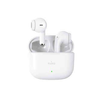 PURO PLAY 5.0 TWS - V5.0 Bluetooth vezeték nélküli fejhallgató töltőtokkal (fehér)