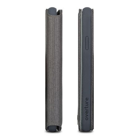 Moshi Overture - Etui iPhone Xs Max z kieszenią na karty + stand up (Herringbone Gray)
