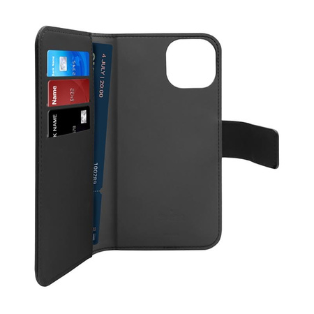 PURO Wallet Detachable MagSafe - Étui 2-en-1 pour iPhone 14 Plus (noir)