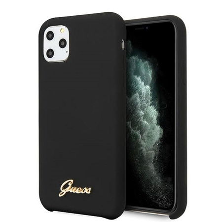 Guess Silicone Vintage - Etui iPhone 11 Pro Max (czarny)