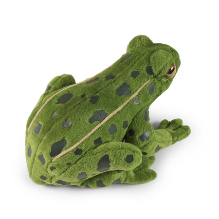 Rappa – Realistisches, grünes Plüschfrosch-Kuscheltier, 19 cm, umweltfreundlich