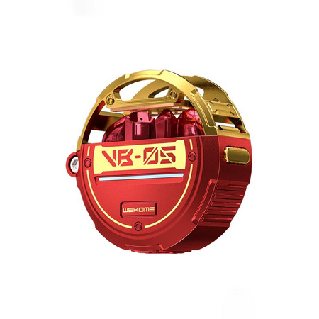 WEKOME VB05 Vanguard Series - bezdrátová sluchátka Bluetooth V5.3 TWS s nabíjecím pouzdrem (červená)