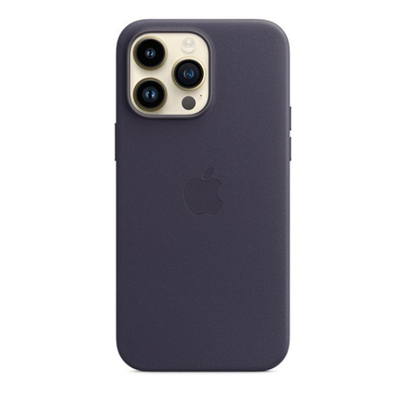 Apple Leather Case - Skórzane etui z MagSafe do iPhone 14 Pro Max (atramentowy)