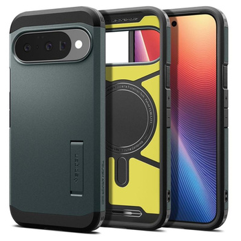 ETUI DO GOOGLE PIXEL 10 | 10 PRO do MAGSAFE SPIGEN ARMOR ORYGINALNE ZIELONE