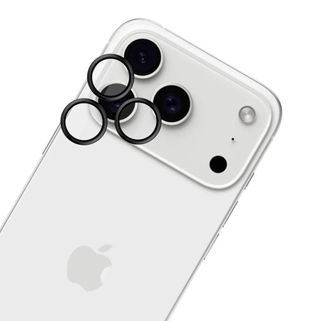 3mk HARDY Lens Protection Pro - Sklo na objektiv fotoaparátu iPhone 17 Pro / iPhone 17 Pro Max (Black)